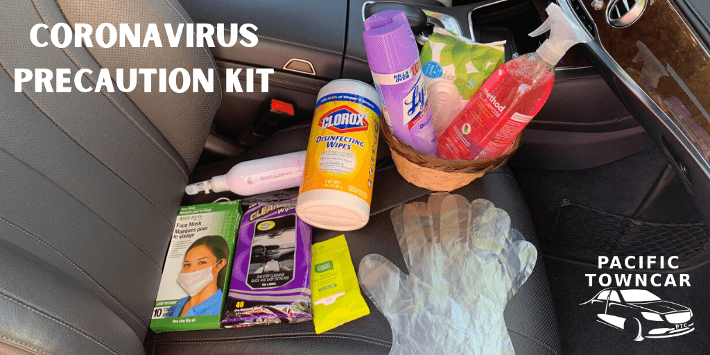 coronavirus precaution kit luxury limo service in san francisco CA