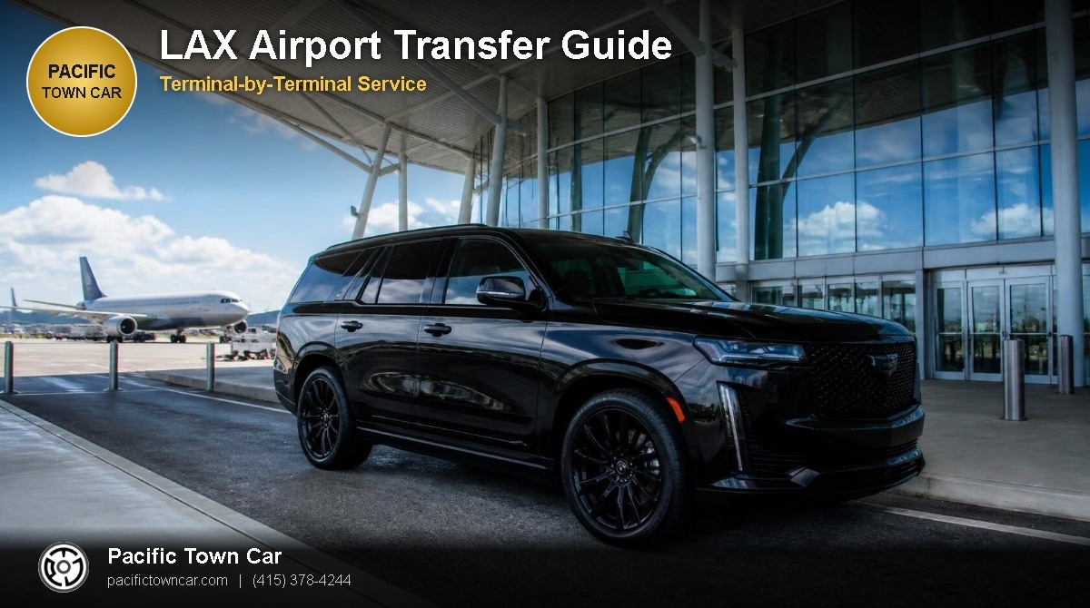 Black Cadillac Escalade for LAX airport transfer in Los Angeles - Pacific Town Car