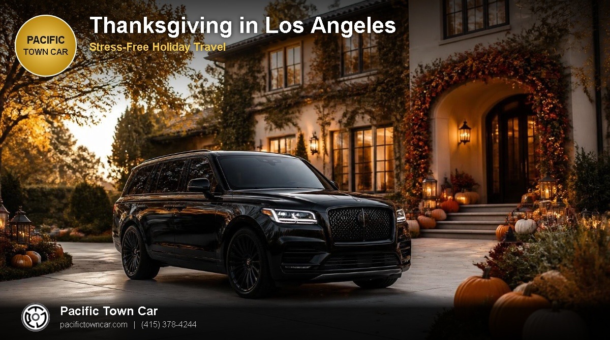 Black Lincoln Navigator for Thanksgiving holiday transportation in Los Angeles - Pacific Town Car